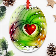 Heart Love Luck Abstract Ornament (oval Filigree) by Pakrebo