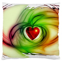 Heart Love Luck Abstract Large Cushion Case (one Side) by Pakrebo