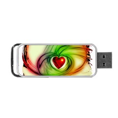 Heart Love Luck Abstract Portable Usb Flash (one Side) by Pakrebo