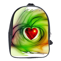 Heart Love Luck Abstract School Bag (xl) by Pakrebo