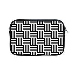 Black And White Basket Weave Apple Macbook Pro 13  Zipper Case by retrotoomoderndesigns