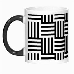 Black And White Basket Weave Morph Mugs by retrotoomoderndesigns