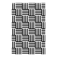 Black And White Basket Weave Shower Curtain 48  X 72  (small)  by retrotoomoderndesigns