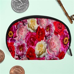 Bed Of Roses Accessory Pouch (large) by retrotoomoderndesigns