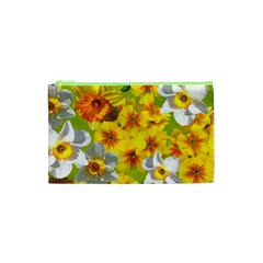 Daffodil Surprise Cosmetic Bag (xs) by retrotoomoderndesigns