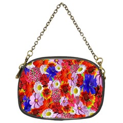 Multicolored Daisies Chain Purse (two Sides) by retrotoomoderndesigns