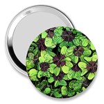 Lucky - Clover Design - 3  Handbag Mirrors Front