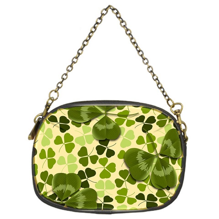 Drawn To Clovers Chain Purse (One Side)