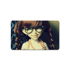 Red Braids Girl Old Magnet (name Card) by snowwhitegirl