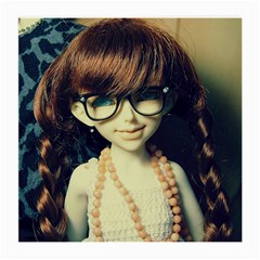 Red Braids Girl Old Medium Glasses Cloth by snowwhitegirl