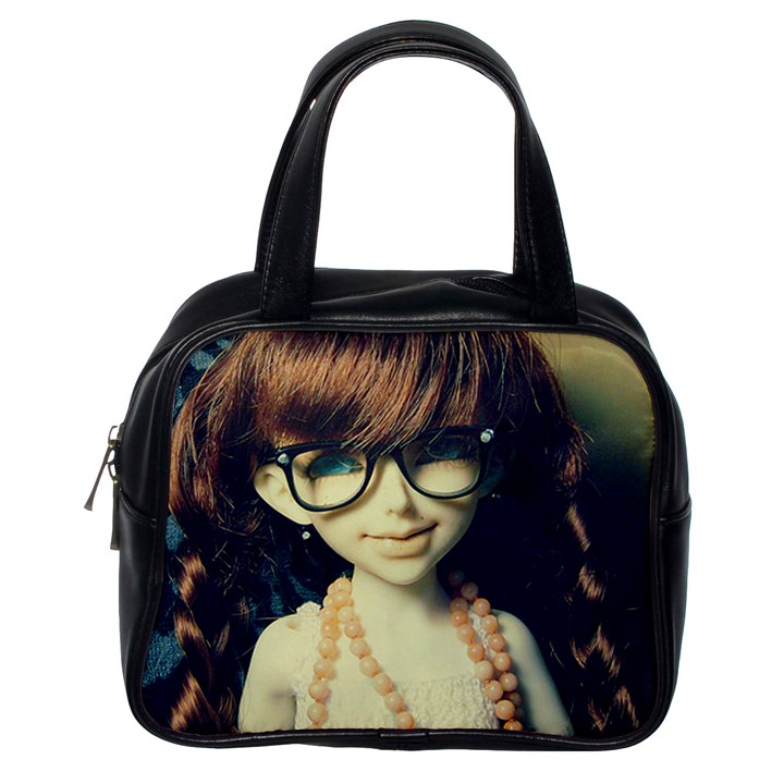 Red Braids Girl Old Classic Handbag (One Side)