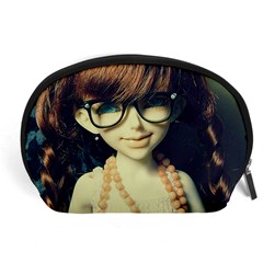 Red Braids Girl Old Accessory Pouch (large) by snowwhitegirl