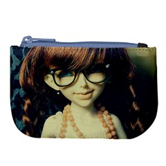 Red Braids Girl Old Large Coin Purse by snowwhitegirl