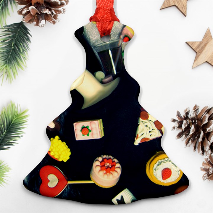 Food Christmas Tree Ornament (Two Sides)