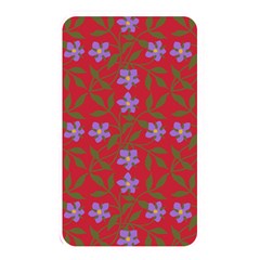 Red With Purple Flowers Memory Card Reader (rectangular) by snowwhitegirl