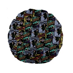 Comic Books Pattern Standard 15  Premium Round Cushions by snowwhitegirl