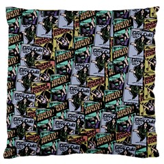 Comic Books Pattern Large Flano Cushion Case (two Sides) by snowwhitegirl