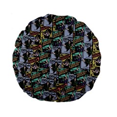 Comic Books Pattern Standard 15  Premium Flano Round Cushions by snowwhitegirl