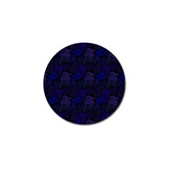 Blue & Black Waves Golf Ball Marker