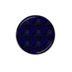 Blue & Black Waves Hat Clip Ball Marker (4 Pack) by modernwhimsy