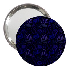 Blue & Black Waves 3  Handbag Mirrors by modernwhimsy