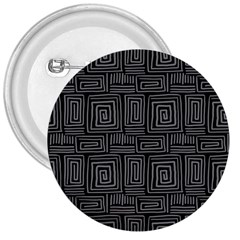 Gray Square Swirl 3  Buttons