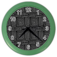 Gray Square Swirl Color Wall Clock