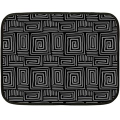 Gray Square Swirl Double Sided Fleece Blanket (Mini) 