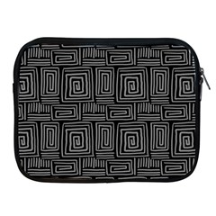 Gray Square Swirl Apple iPad 2/3/4 Zipper Cases