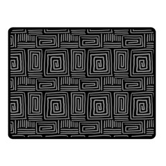 Gray Square Swirl Double Sided Fleece Blanket (Small) 