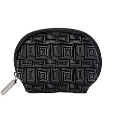 Gray Square Swirl Accessory Pouch (Small)