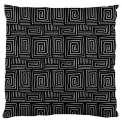 Gray Square Swirl Standard Flano Cushion Case (One Side)