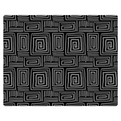 Gray Square Swirl Double Sided Flano Blanket (Medium) 