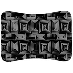 Gray Square Swirl Velour Seat Head Rest Cushion