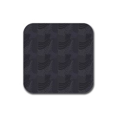 Gray Swirl Rubber Square Coaster (4 Pack)  by modernwhimsy