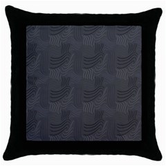 Gray Swirl Throw Pillow Case (black)