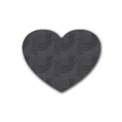 Gray Swirl Heart Coaster (4 Pack)  by modernwhimsy