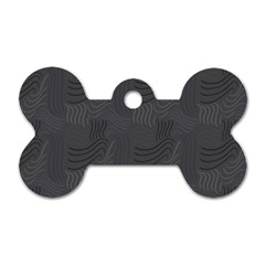 Gray Swirl Dog Tag Bone (two Sides)