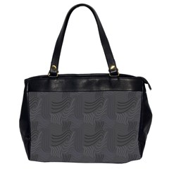 Gray Swirl Oversize Office Handbag (2 Sides)