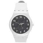 Gray Swirl Round Plastic Sport Watch (M) Front