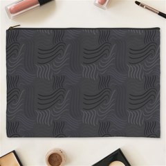 Gray Swirl Cosmetic Bag (xxxl) by modernwhimsy