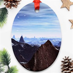 Planet Discover Fantasy World Ornament (oval) by Pakrebo