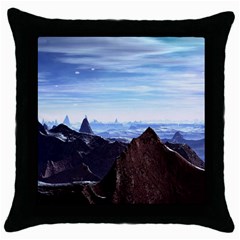 Planet Discover Fantasy World Throw Pillow Case (black) by Pakrebo