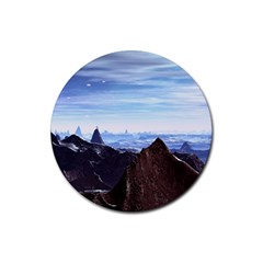 Planet Discover Fantasy World Rubber Coaster (round)  by Pakrebo