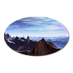 Planet Discover Fantasy World Oval Magnet by Pakrebo