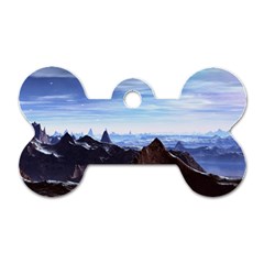 Planet Discover Fantasy World Dog Tag Bone (two Sides) by Pakrebo