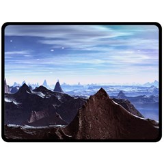 Planet Discover Fantasy World Double Sided Fleece Blanket (large)  by Pakrebo