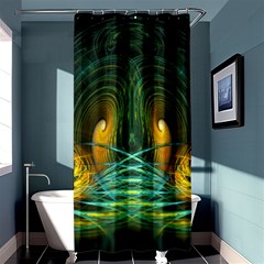 Fractal Jwildfire Scifi Shower Curtain 36  X 72  (stall)  by Pakrebo