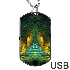 Fractal Jwildfire Scifi Dog Tag Usb Flash (one Side) by Pakrebo