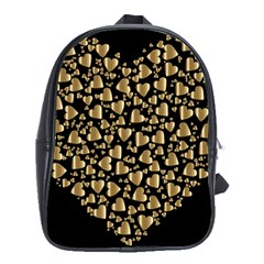 Colorful Prismatic Chromatic Heart School Bag (large) by Pakrebo